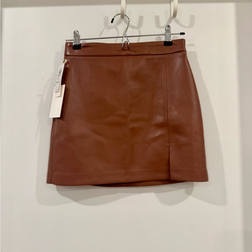 Wilfred Brown Pencil Mini Skirt with Slit